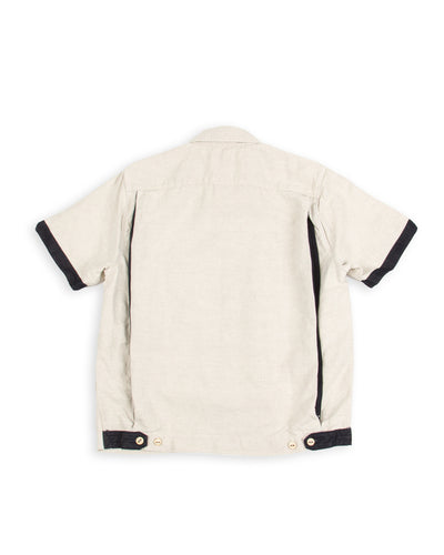 Freenote Yorba Zip S/S - White Herringbone - Standard & Strange