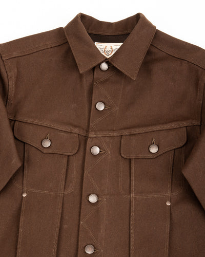 Freenote High Low Jacket - 15oz Dark Brown Denim - Standard & Strange