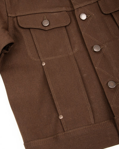 Freenote High Low Jacket - 15oz Dark Brown Denim - Standard & Strange