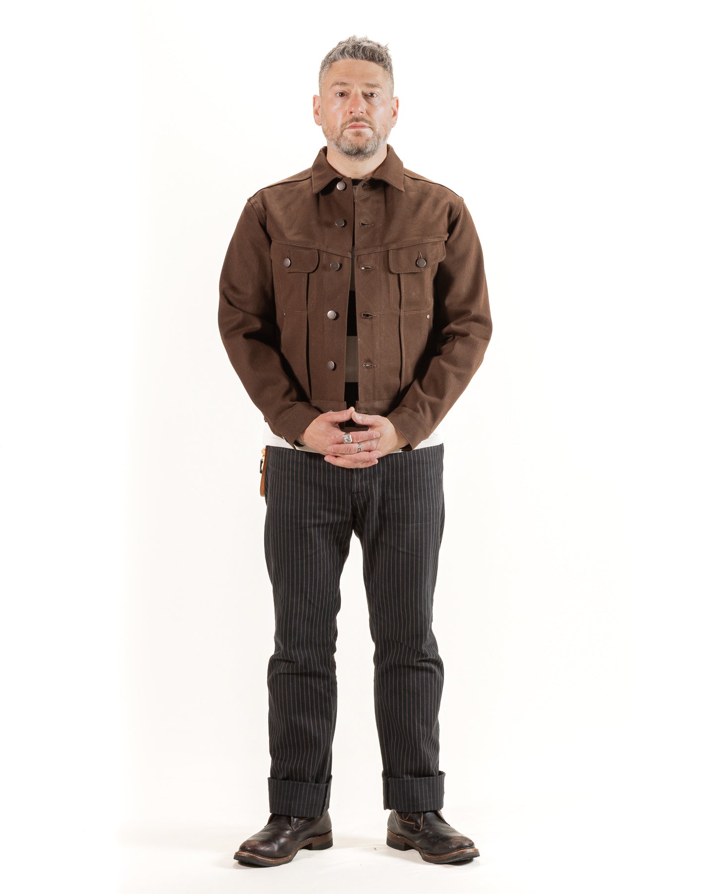 Freenote High Low Jacket - 15oz Dark Brown Denim - Standard & Strange