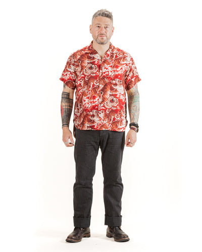 Freenote Hawaiian Shirt - Red Tiger - Standard & Strange