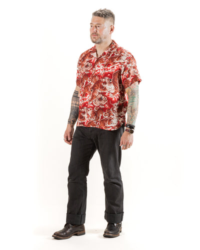 Freenote Hawaiian Shirt - Red Tiger - Standard & Strange