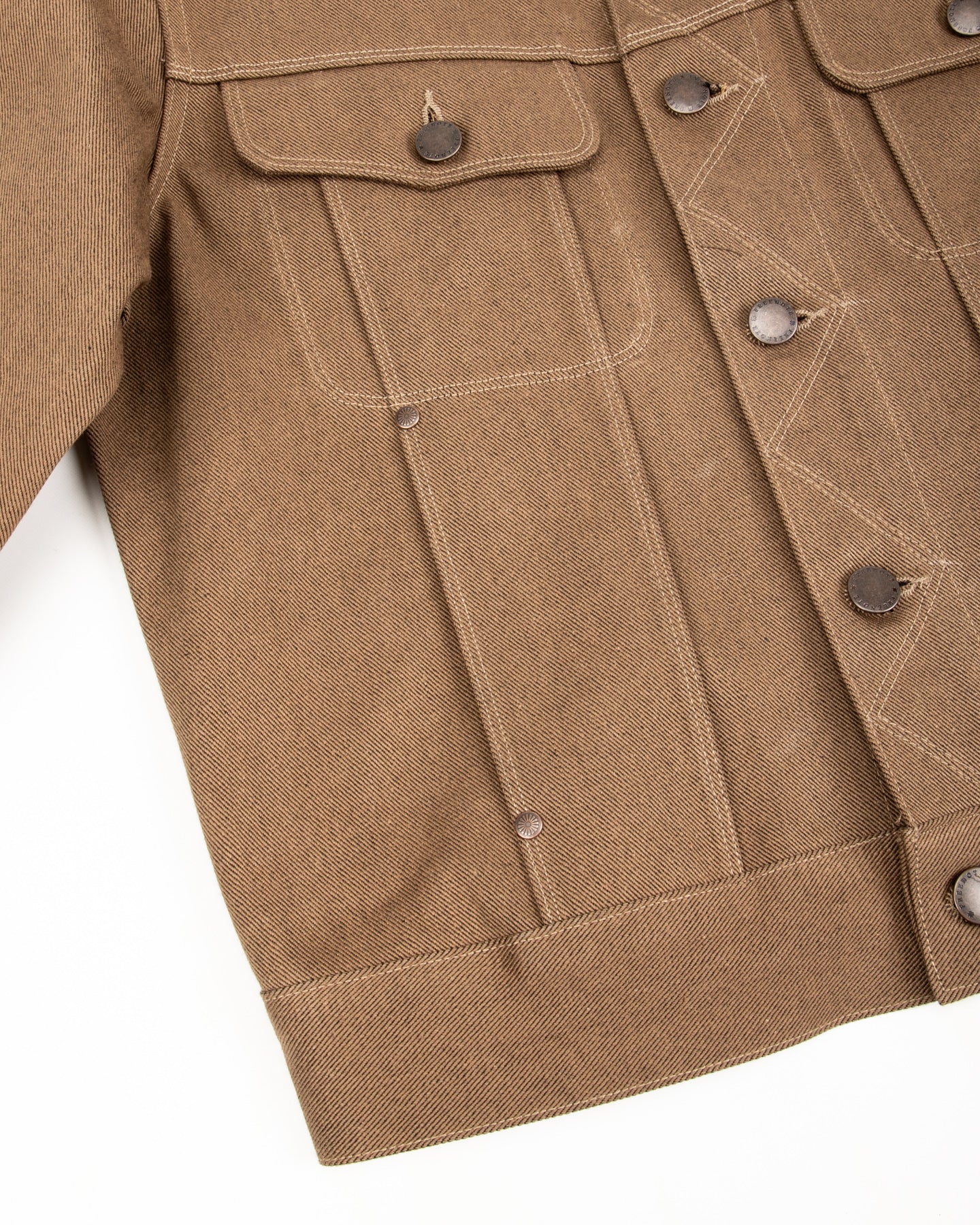 Freenote High Low Jacket - 15oz Light Brown Denim - Standard & Strange