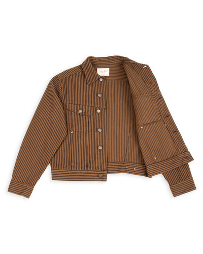 Freenote High Low Jacket - Brown Herringbone Dobby - Standard & Strange