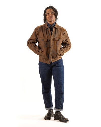 Freenote High Low Jacket - Brown Herringbone Dobby - Standard & Strange