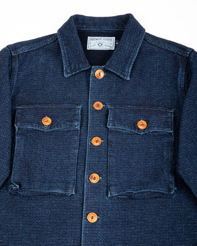 Freenote Midway CPO Shirt - Sashiko Single Rinsed - Standard & Strange