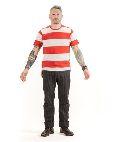 Freenote Mooch Tee S/S - Red Stripe - Standard & Strange