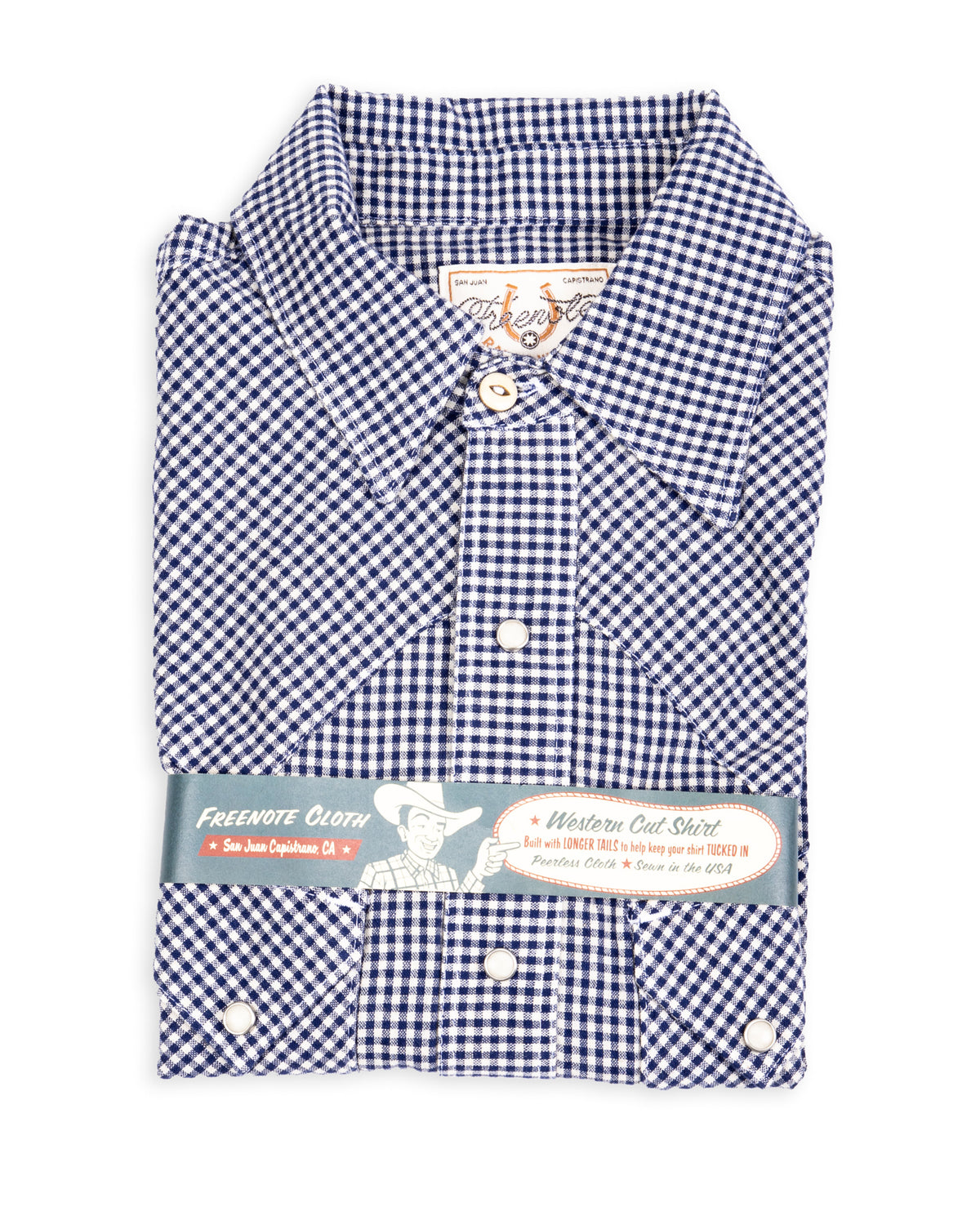 Freenote North Fork S/S Shirt - Blue Gingham - Standard & Strange