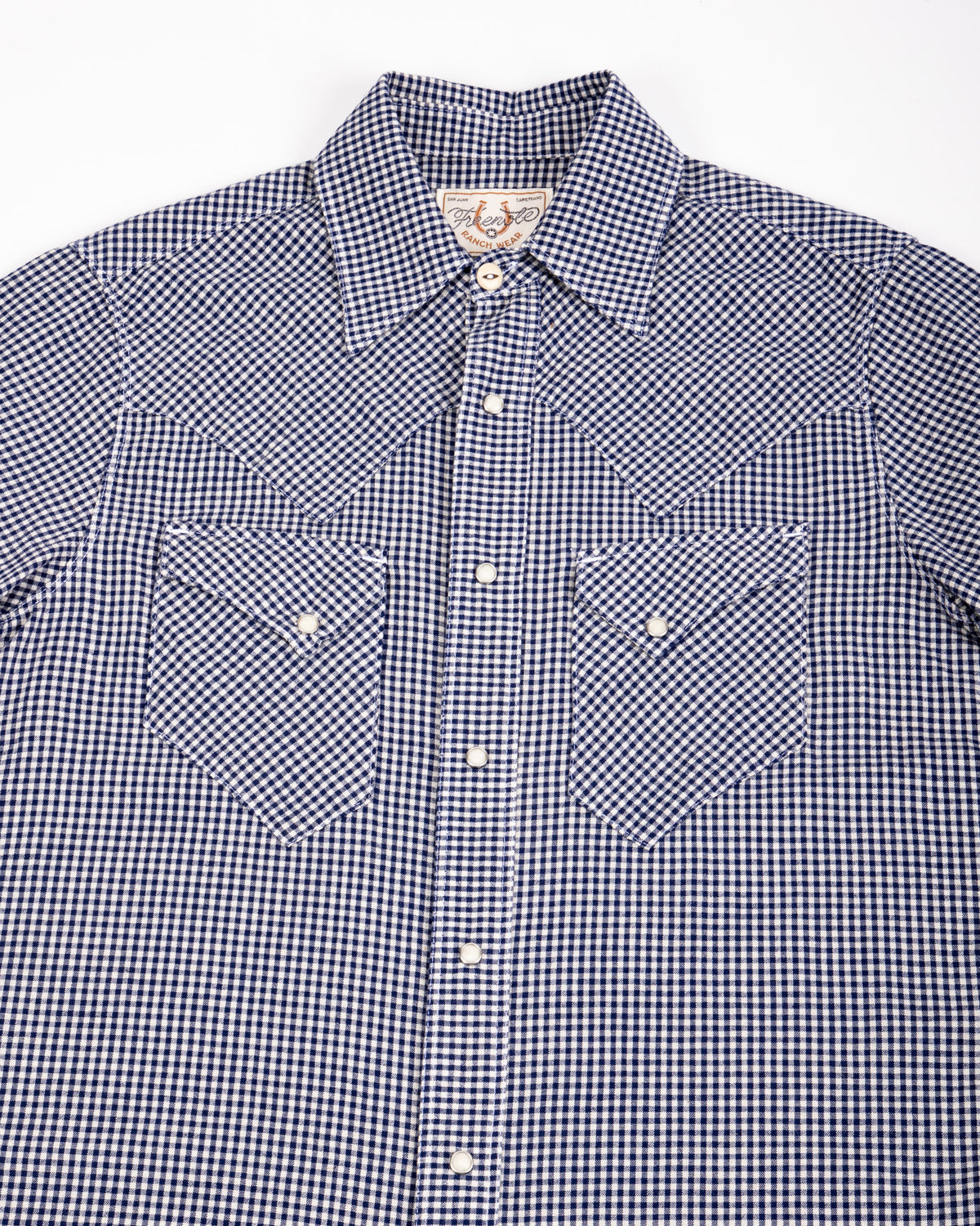 Freenote North Fork S/S Shirt - Blue Gingham - Standard & Strange