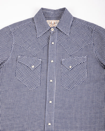 Freenote North Fork S/S Shirt - Blue Gingham - Standard & Strange