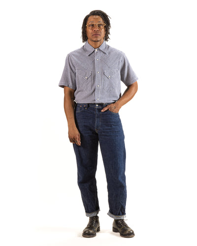 Freenote North Fork S/S Shirt - Blue Gingham - Standard & Strange