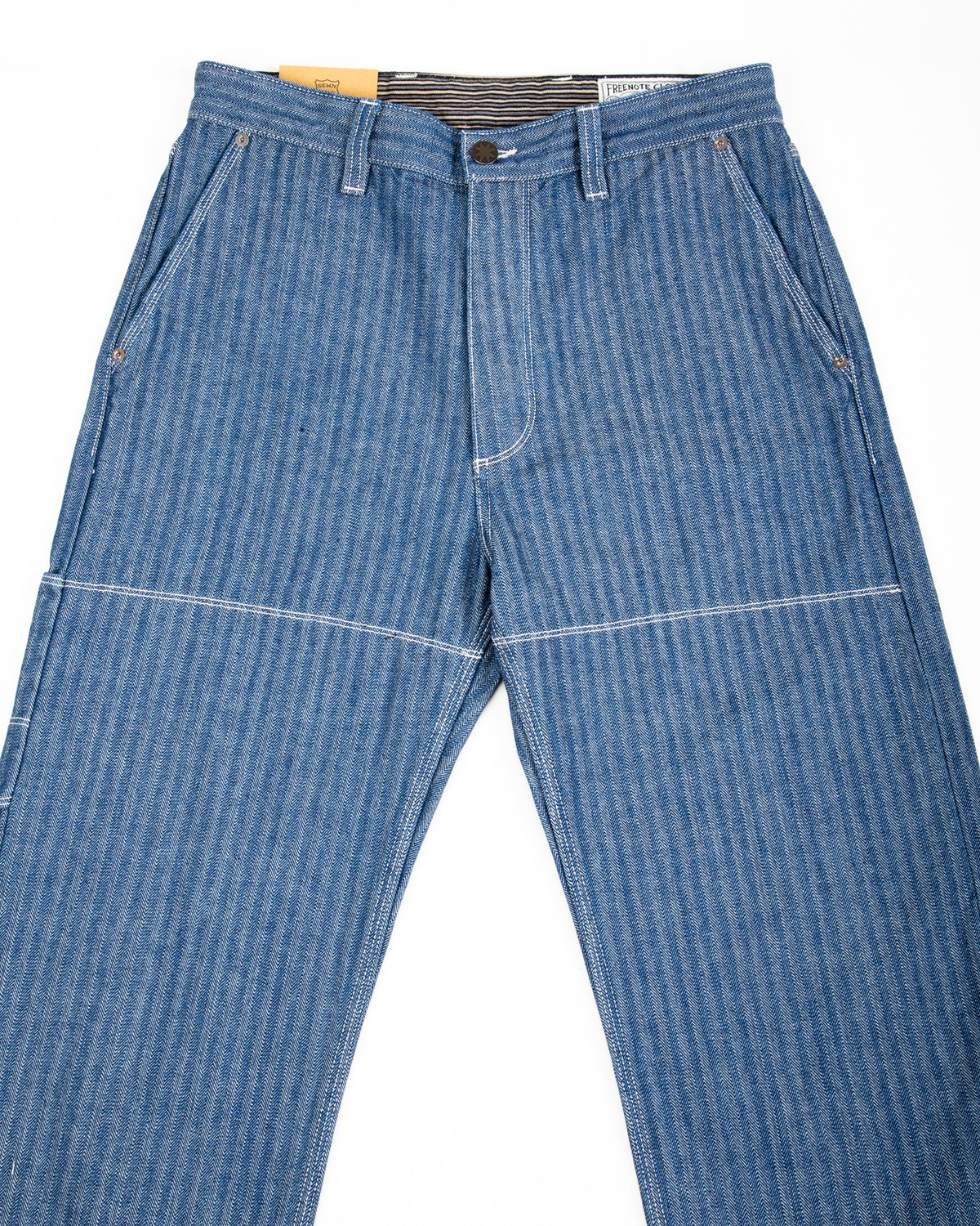 Freenote Ortega Pant - 13oz Blue Herringbone - Standard & Strange