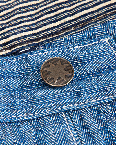 Freenote Ortega Pant - 13oz Blue Herringbone - Standard & Strange