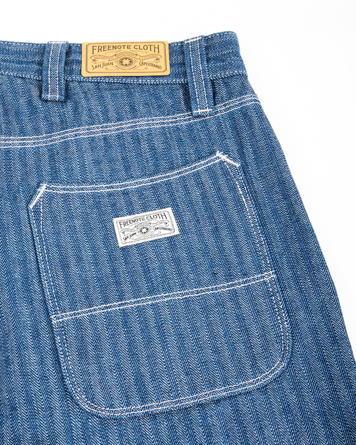Freenote Ortega Pant - 13oz Blue Herringbone - Standard & Strange