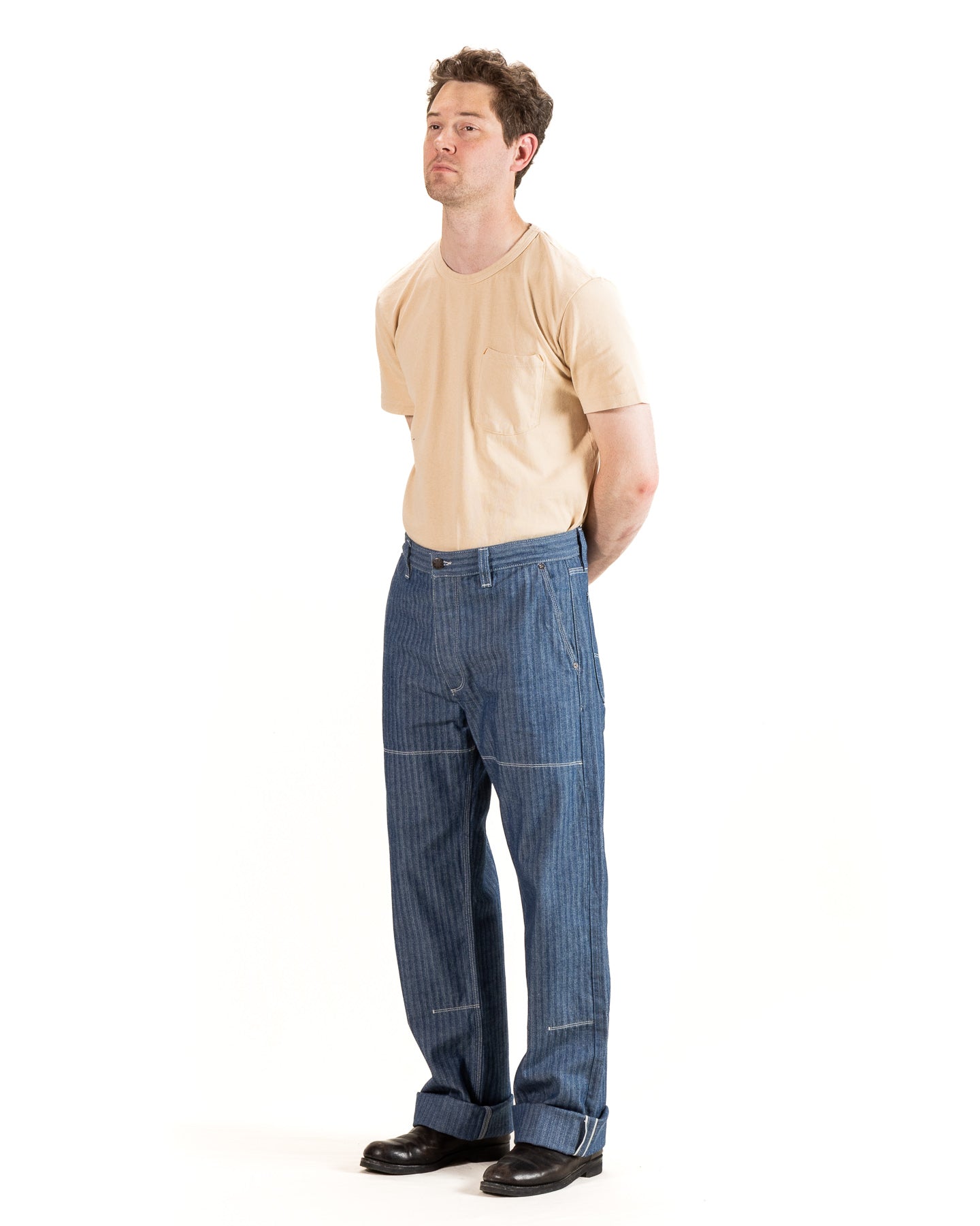 Freenote Ortega Pant - 13oz Blue Herringbone - Standard & Strange