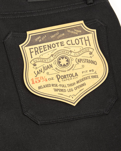 Freenote Portola Classic Taper - 15.75oz Black/Black - Standard & Strange