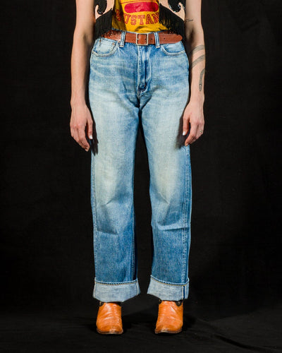 Fullcount 0107SSHW - Womens' Wide Straight "Monroe" - Heavyweight Indigo Blue - Standard & Strange
