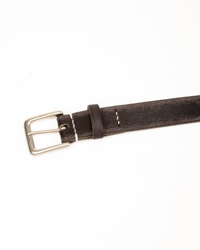 Fullcount Wild Leather Narrow Belt - Black - Standard & Strange