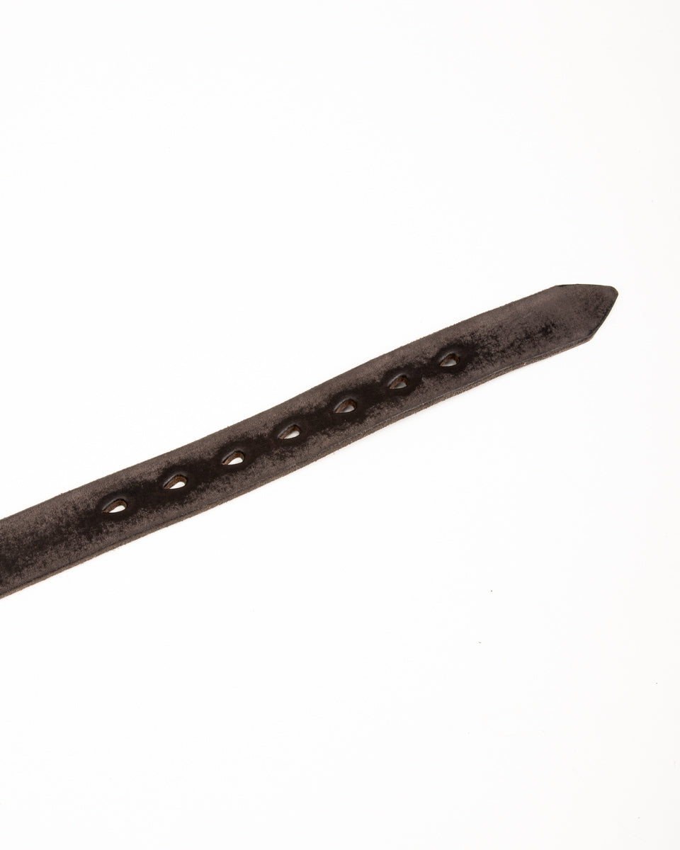 Fullcount Wild Leather Narrow Belt - Black - Standard & Strange