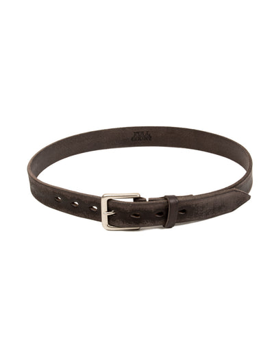 Fullcount Wild Leather Narrow Belt - Black - Standard & Strange
