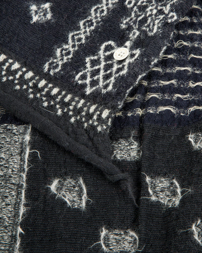 Kapital Fulling Wool HAPPY Scarf Bandana Patchwork - Black - Standard & Strange