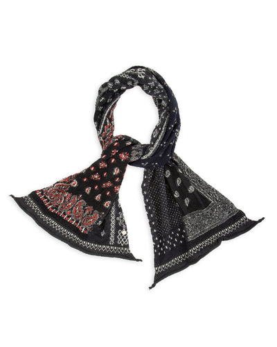Kapital Fulling Wool HAPPY Scarf Bandana Patchwork - Black - Standard & Strange