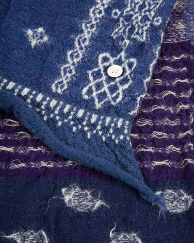 Kapital Fulling Wool HAPPY Scarf Bandana Patchwork - Navy - Standard & Strange