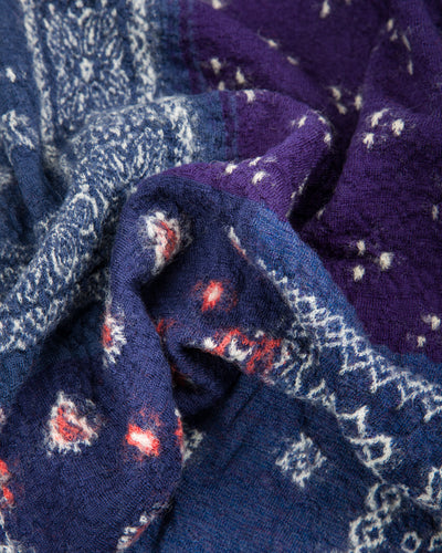 Kapital Fulling Wool HAPPY Scarf Bandana Patchwork - Navy - Standard & Strange