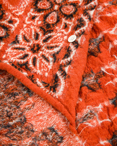 Kapital Fulling Wool HAPPY Scarf Colorful BIG-MAMA BANDANA - Orange - Standard & Strange