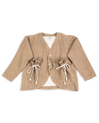 Gathering Beekeeper Jacket - Beige Handwoven Hemp - Standard & Strange