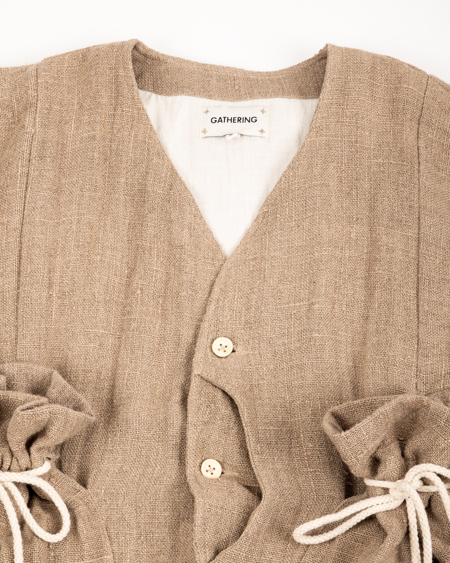 Gathering Beekeeper Jacket - Beige Handwoven Hemp - Standard & Strange