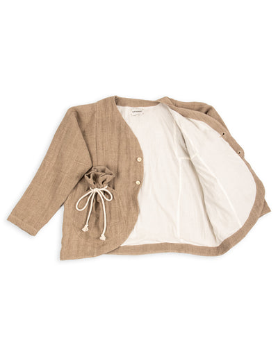 Gathering Beekeeper Jacket - Beige Handwoven Hemp - Standard & Strange