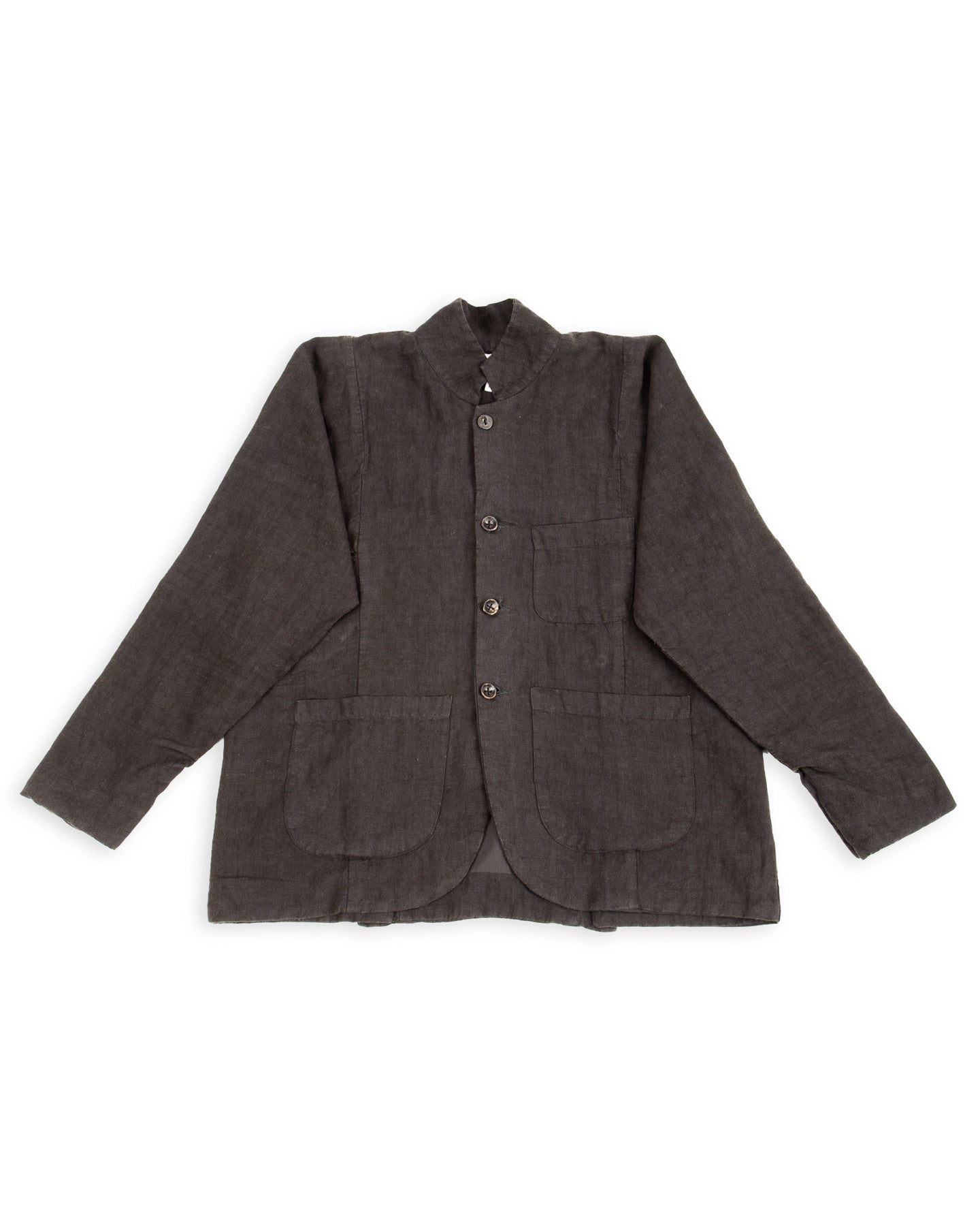 Gathering Fisherman Jacket - Black Linen Stonewash - Standard & Strange