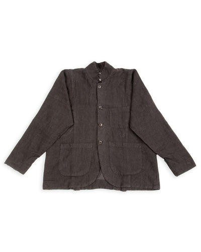Gathering Fisherman Jacket - Black Linen Stonewash - Standard & Strange