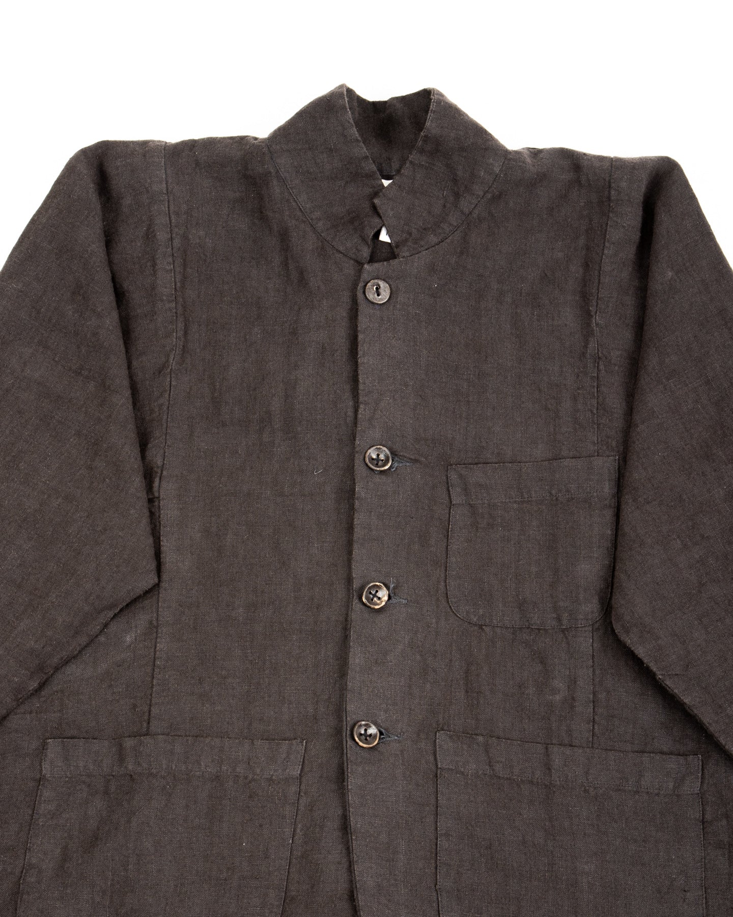 Gathering Fisherman Jacket - Black Linen Stonewash - Standard & Strange