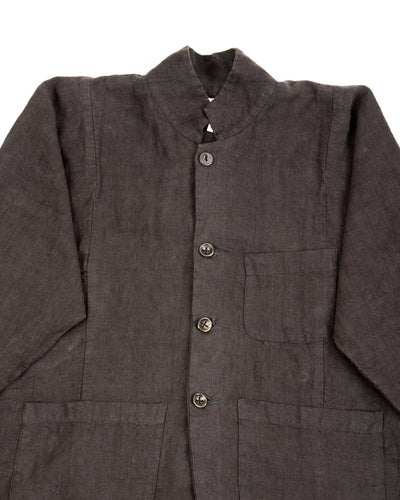 Gathering Fisherman Jacket - Black Linen Stonewash - Standard & Strange
