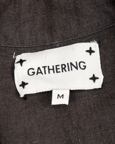 Gathering Fisherman Jacket - Black Linen Stonewash - Standard & Strange