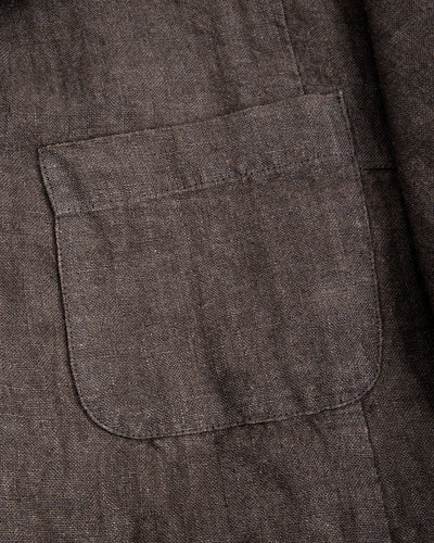 Gathering Fisherman Jacket - Black Linen Stonewash - Standard & Strange