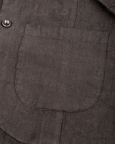 Gathering Fisherman Jacket - Black Linen Stonewash - Standard & Strange