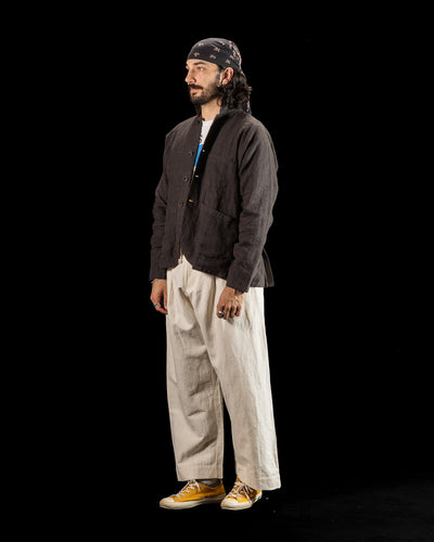 Gathering Fisherman Jacket - Black Linen Stonewash - Standard & Strange