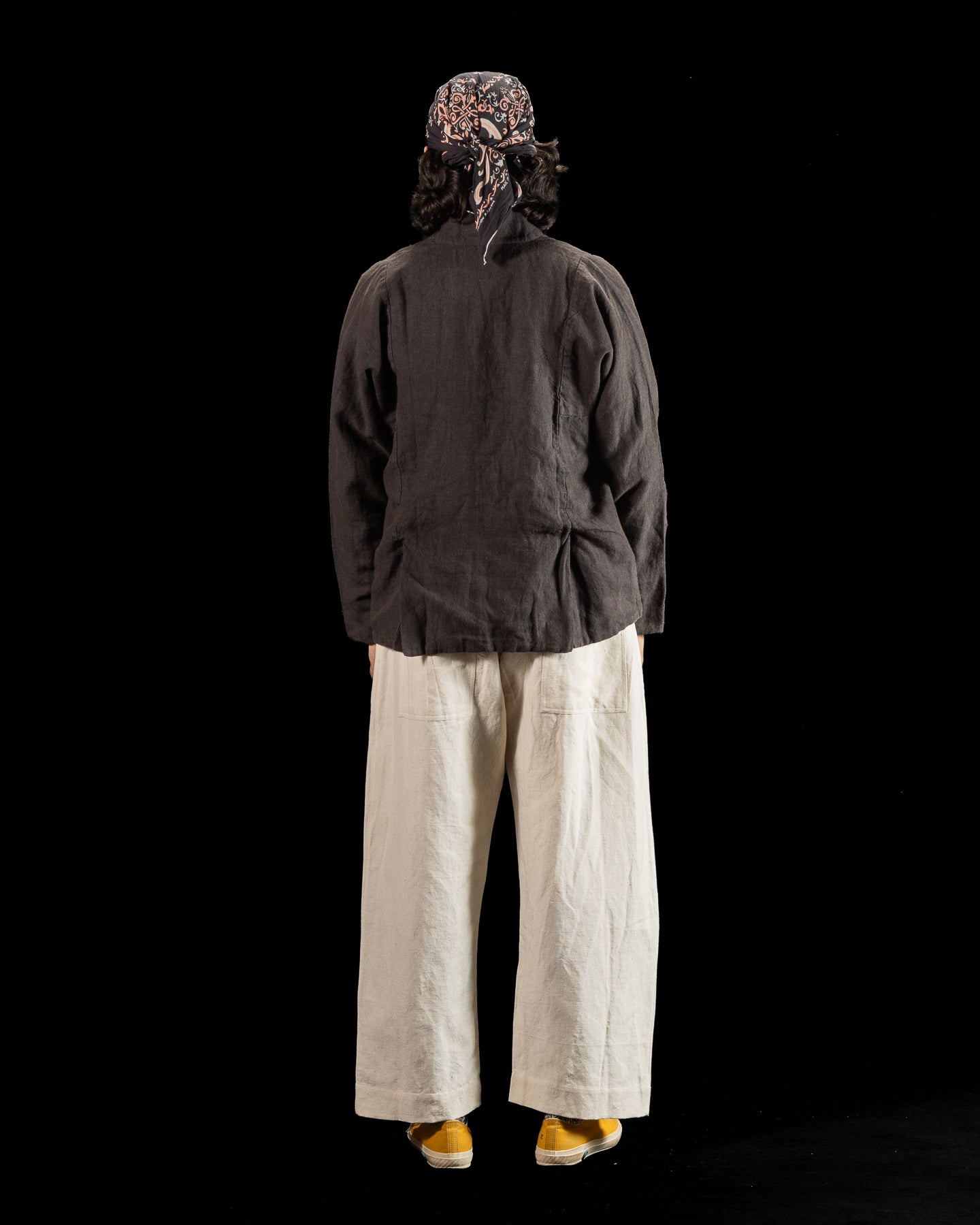 Gathering Fisherman Jacket - Black Linen Stonewash - Standard & Strange