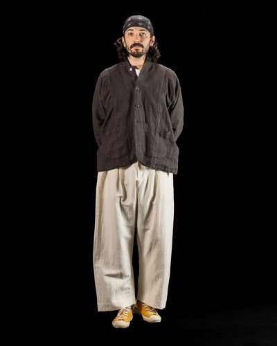 Gathering Fisherman Jacket - Black Linen Stonewash - Standard & Strange