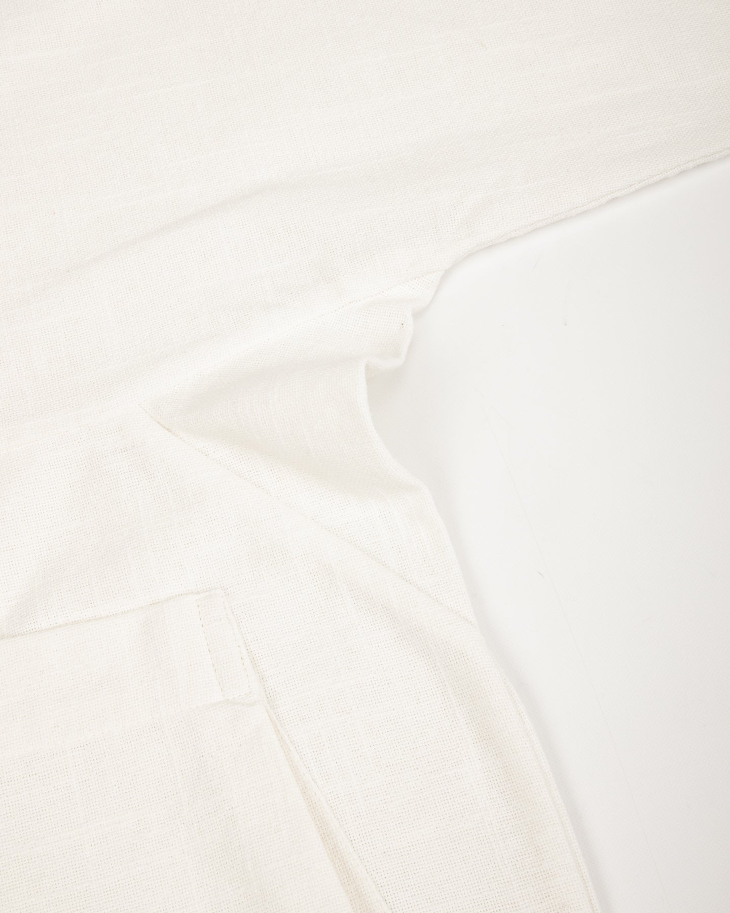 Gathering Farmer Jacket - White Handloom Cotton - Standard & Strange