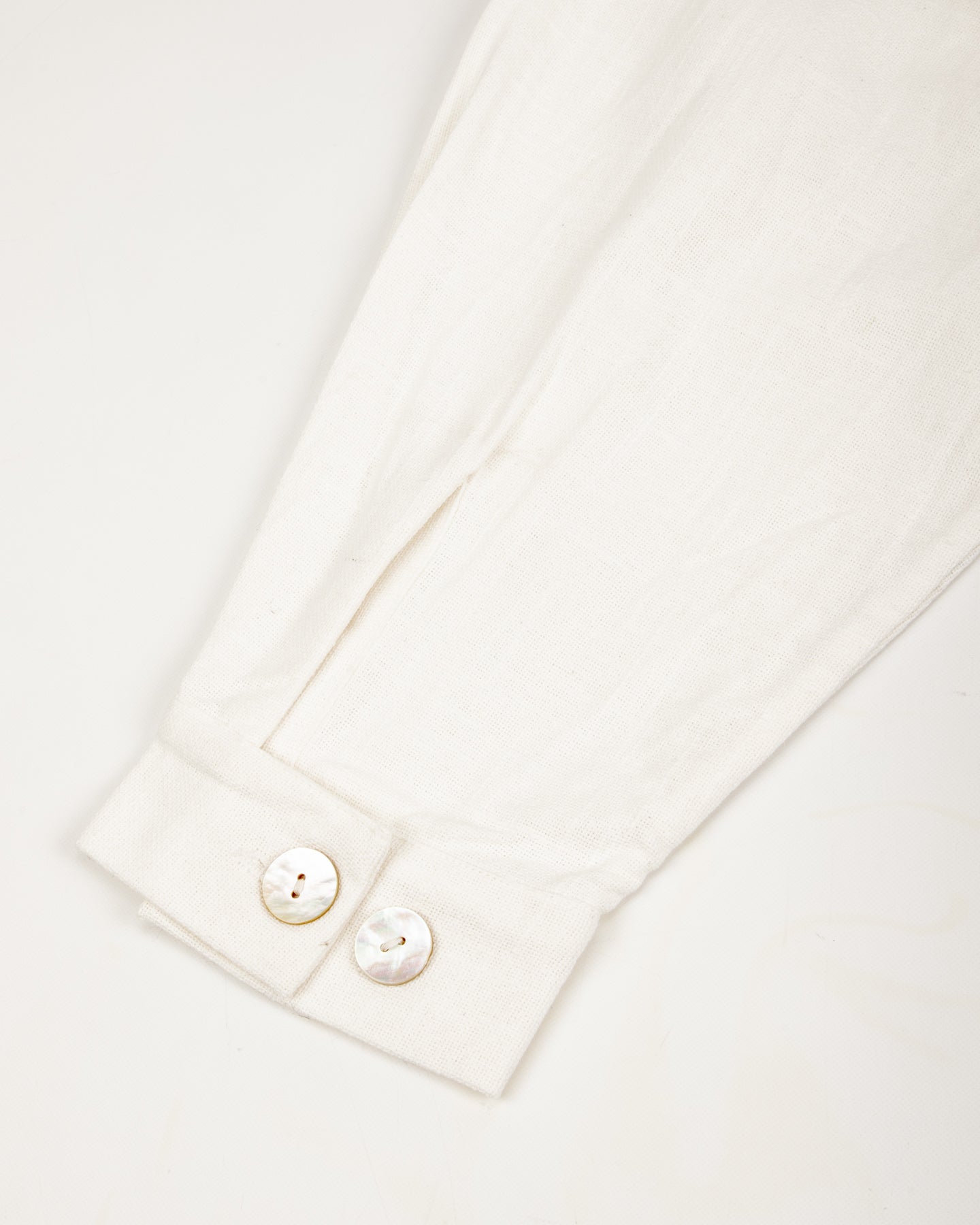 Gathering Farmer Jacket - White Handloom Cotton - Standard & Strange