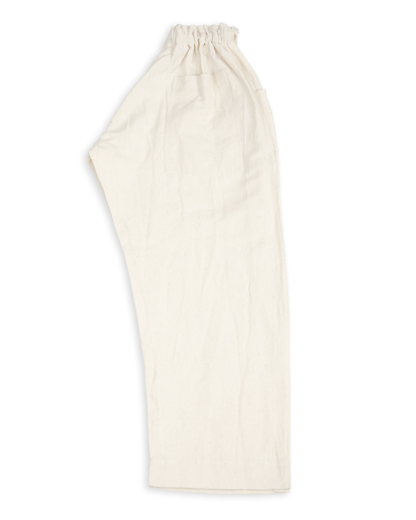 Gathering Farmer Pant - Off White Handloom Cotton Linen - Standard & Strange