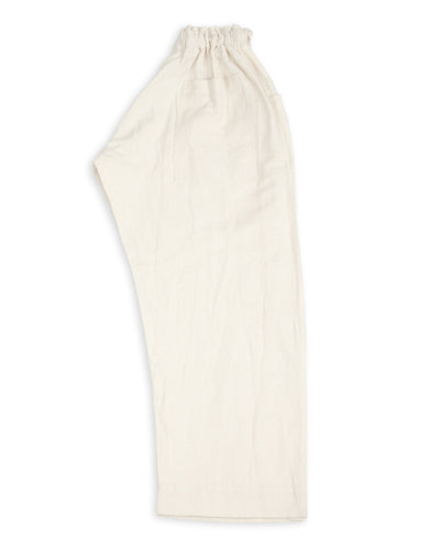 Gathering Farmer Pant - Off White Handloom Cotton Linen - Standard & Strange