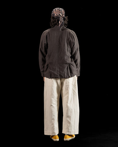Gathering Farmer Pant - Off White Handloom Cotton Linen - Standard & Strange
