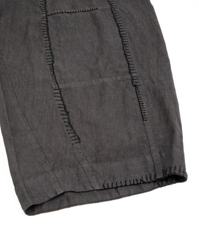 Gathering Fisherman Pant - Black Linen Stonewash - Standard & Strange