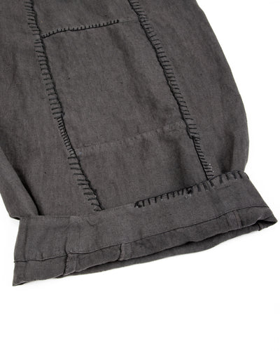 Gathering Fisherman Pant - Black Linen Stonewash - Standard & Strange