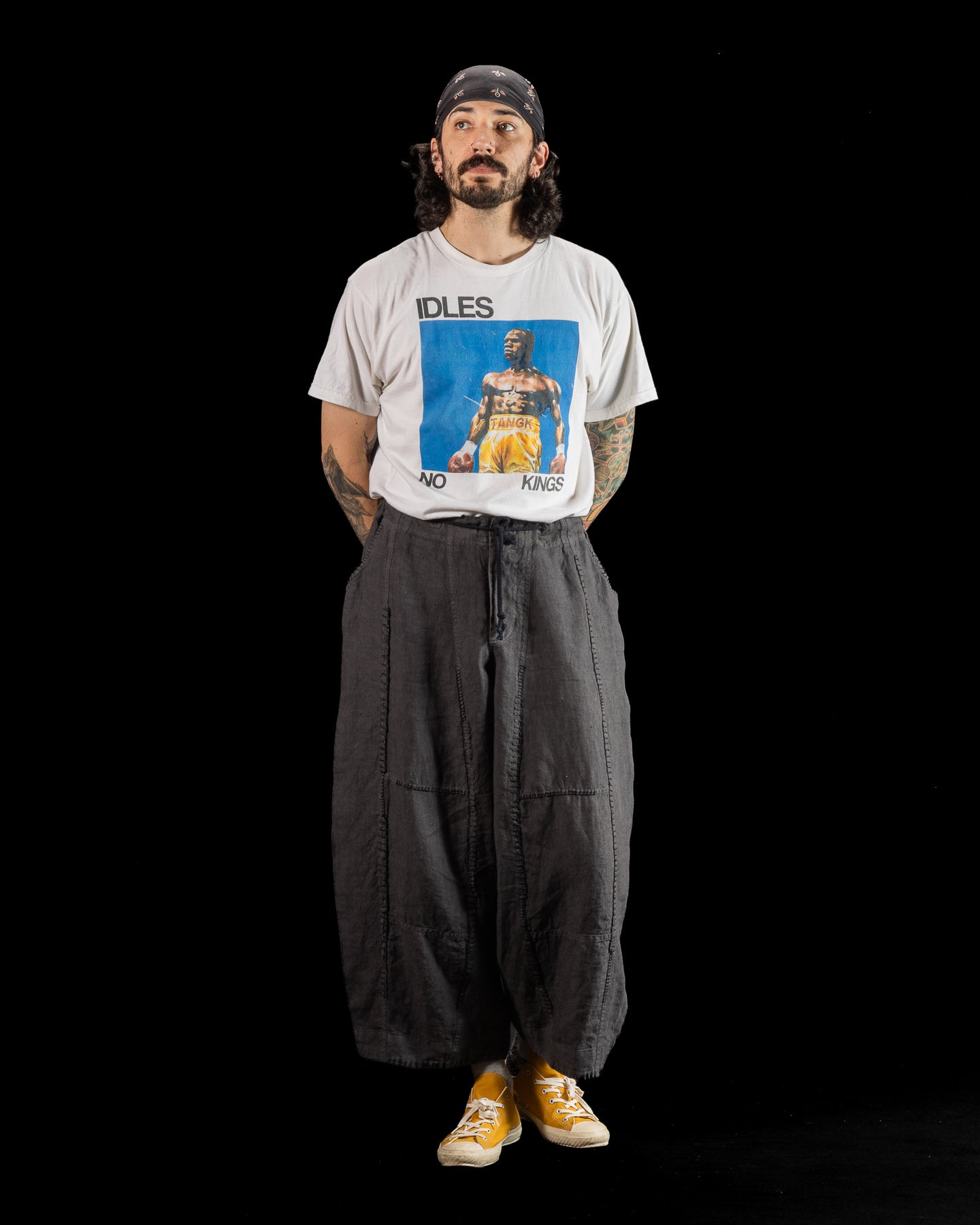 Gathering Fisherman Pant - Black Linen Stonewash - Standard & Strange